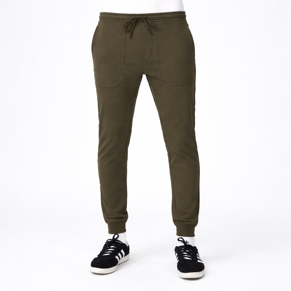 Size S Bluenotes Men’s Traveler Jogger Pants Green Slim Stretch Elastic Waist